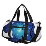 Night Forest Wolf Spirit Print Gym Bag
