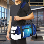 Night Forest Wolf Spirit Print Gym Bag