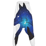 Night Forest Wolf Spirit Print Hammer Pants