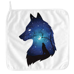 Night Forest Wolf Spirit Print Hand Towel