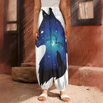 Night Forest Wolf Spirit Print Harem Pants