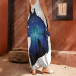 Night Forest Wolf Spirit Print Harem Pants
