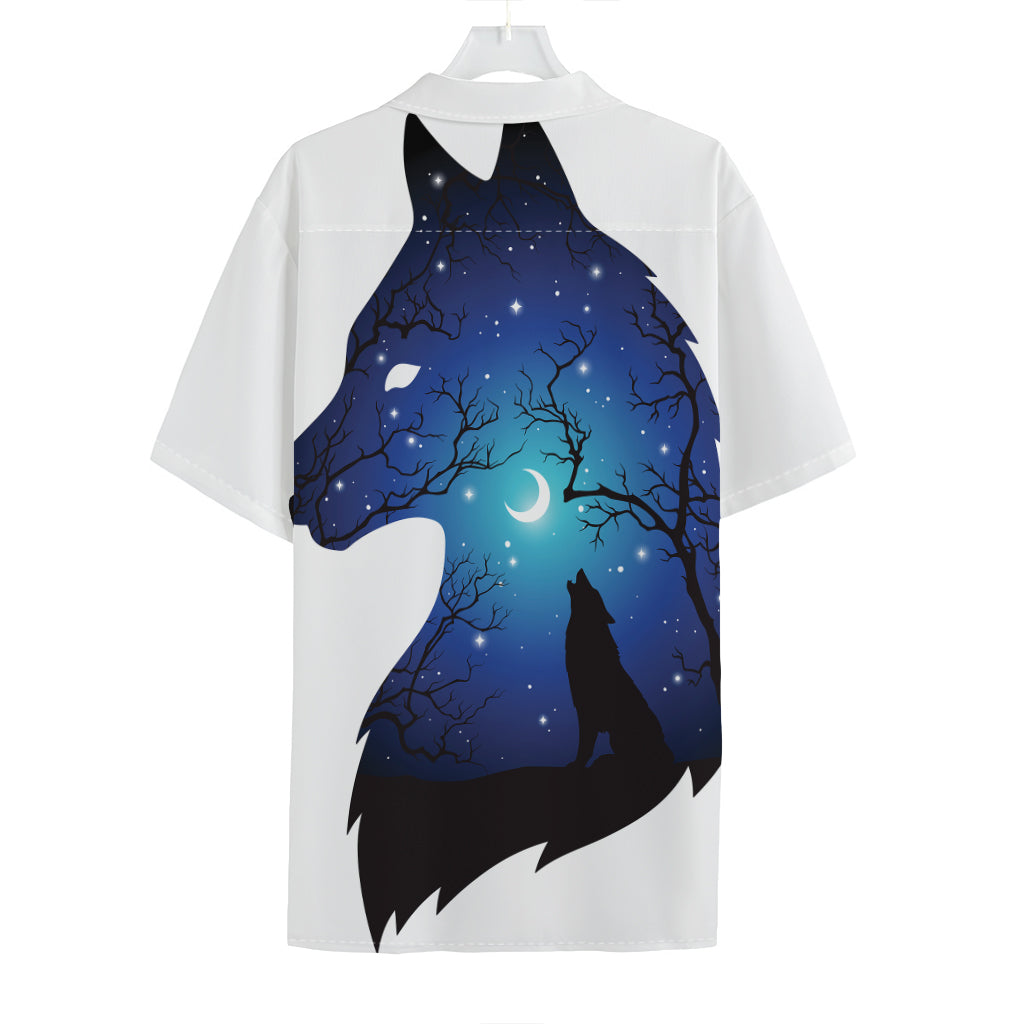 Night Forest Wolf Spirit Print Hawaiian Shirt