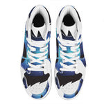 Night Forest Wolf Spirit Print High Top Leather Sneakers