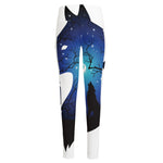 Night Forest Wolf Spirit Print High-Waisted Pocket Leggings
