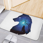 Night Forest Wolf Spirit Print Indoor Door Mat