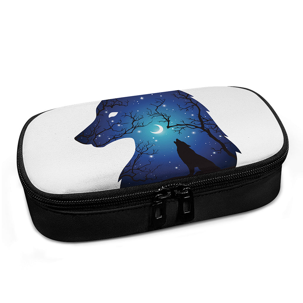 Night Forest Wolf Spirit Print Insulin Cooler Travel Case