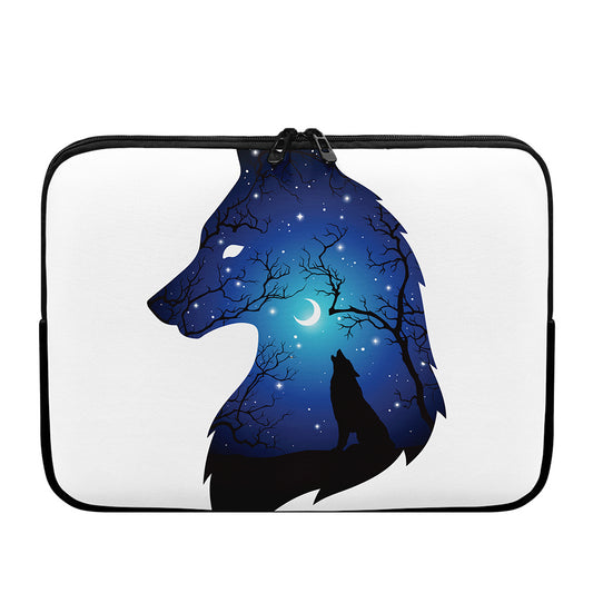 Night Forest Wolf Spirit Print Laptop Sleeve