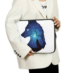 Night Forest Wolf Spirit Print Laptop Sleeve