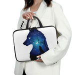 Night Forest Wolf Spirit Print Laptop Sleeve With Handle