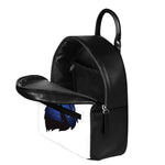 Night Forest Wolf Spirit Print Leather Backpack