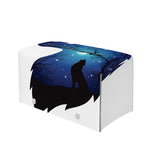 Night Forest Wolf Spirit Print Leather Tissue Box Cover