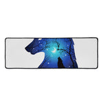 Night Forest Wolf Spirit Print Long Kitchen Mat