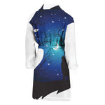 Night Forest Wolf Spirit Print Men's Bathrobe