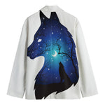 Night Forest Wolf Spirit Print Men's Blazer