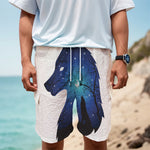 Night Forest Wolf Spirit Print Men's Cargo Shorts