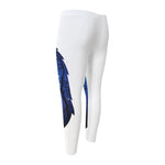 Night Forest Wolf Spirit Print Men's Compression Pants