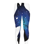 Night Forest Wolf Spirit Print Men's leggings