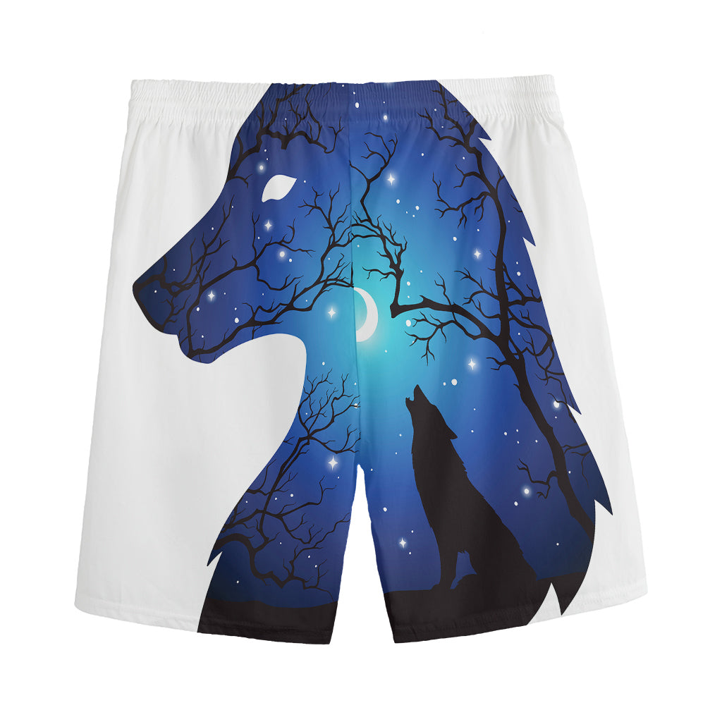 Night Forest Wolf Spirit Print Men's Sports Shorts