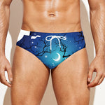 Night Forest Wolf Spirit Print Men's Swim Briefs