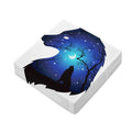 Night Forest Wolf Spirit Print Outdoor Seat Cushion Cover