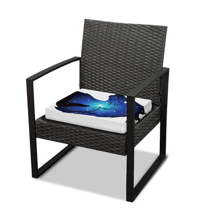 Night Forest Wolf Spirit Print Outdoor Seat Cushion Cover