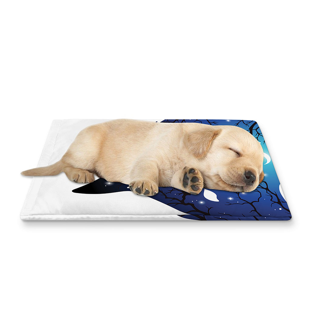 Night Forest Wolf Spirit Print Pet Cooling Mat Cover