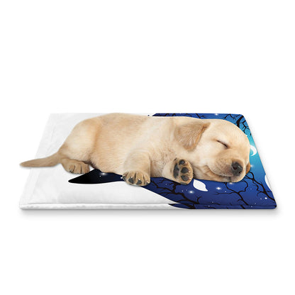 Night Forest Wolf Spirit Print Pet Cooling Mat Cover