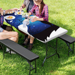 Night Forest Wolf Spirit Print Picnic Table Cover