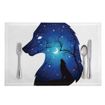Night Forest Wolf Spirit Print Placemat