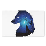 Night Forest Wolf Spirit Print Polyester Doormat