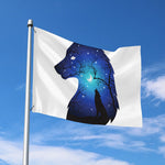 Night Forest Wolf Spirit Print Polyester Flag