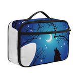 Night Forest Wolf Spirit Print Portable Lunch Bag