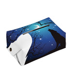 Night Forest Wolf Spirit Print Rectangle Tissue Box Cover