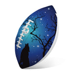 Night Forest Wolf Spirit Print Rugby Ball