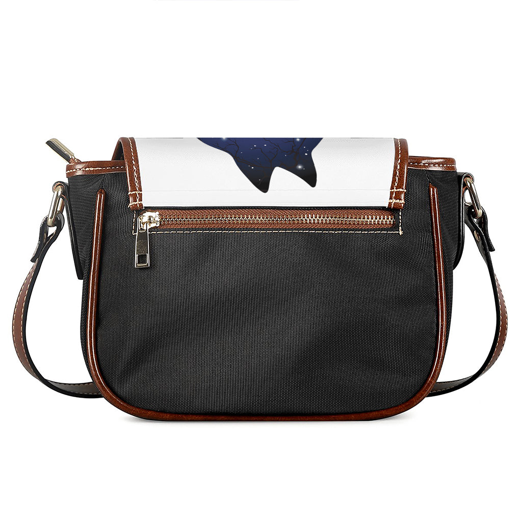 Night Forest Wolf Spirit Print Saddle Bag