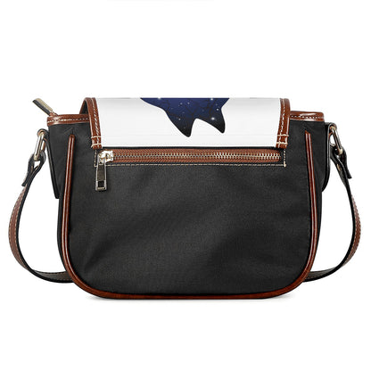 Night Forest Wolf Spirit Print Saddle Bag