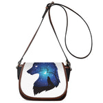 Night Forest Wolf Spirit Print Saddle Bag