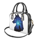 Night Forest Wolf Spirit Print Shoulder Handbag