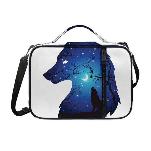 Night Forest Wolf Spirit Print Shoulder Strap Bible Bag