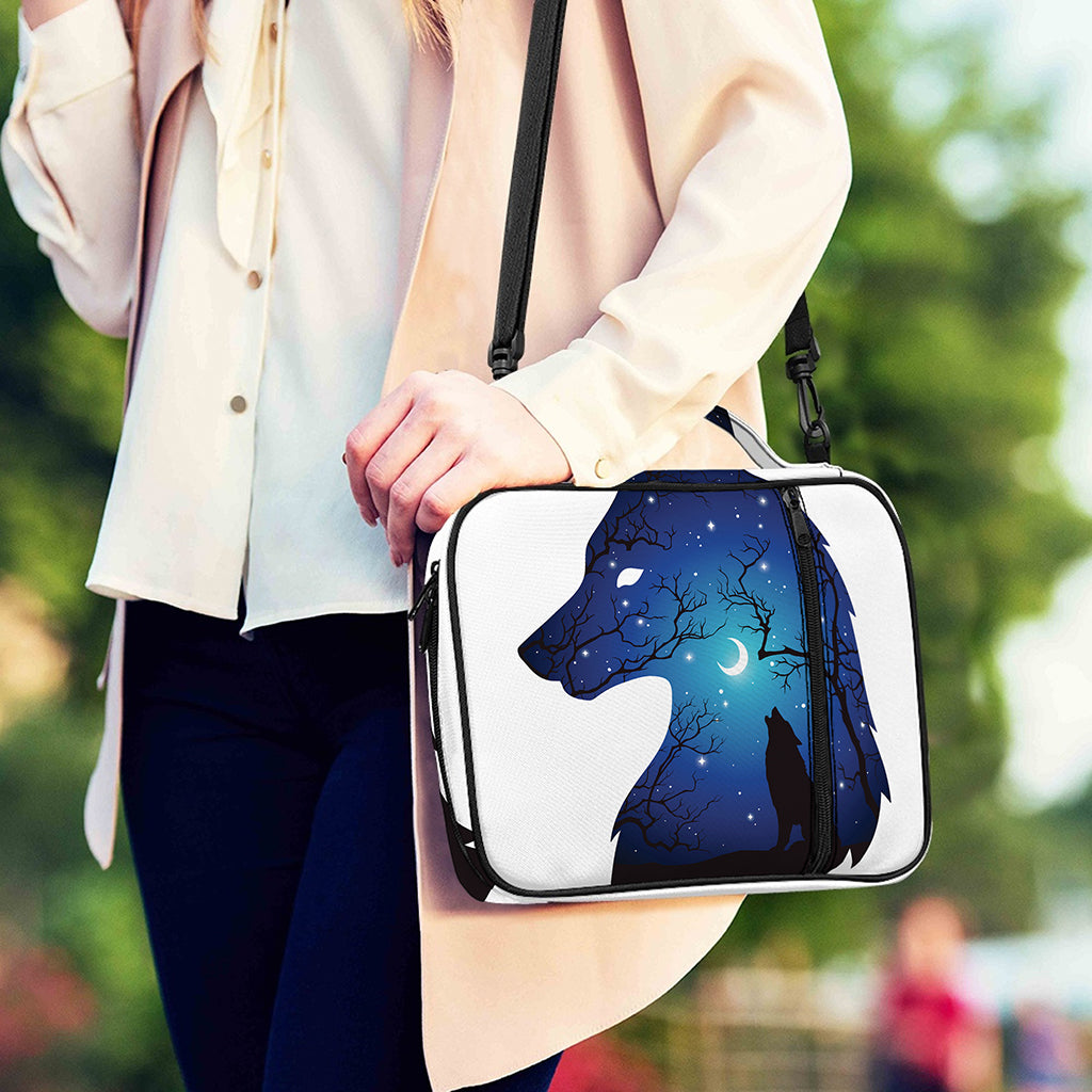 Night Forest Wolf Spirit Print Shoulder Strap Bible Bag