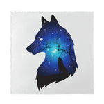 Night Forest Wolf Spirit Print Silk Bandana