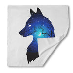 Night Forest Wolf Spirit Print Silk Bandana