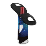 Night Forest Wolf Spirit Print Single Neoprene Wine Tote