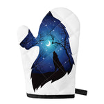 Night Forest Wolf Spirit Print Single Oven Mitt