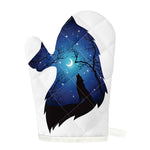 Night Forest Wolf Spirit Print Single Oven Mitt