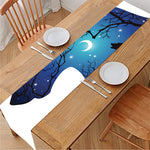 Night Forest Wolf Spirit Print Table Runner