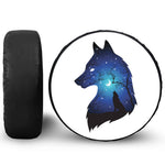 Night Forest Wolf Spirit Print Tire Cover