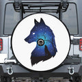 Night Forest Wolf Spirit Print Tire Cover With Camera Hole