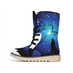 Night Forest Wolf Spirit Print Winter Boots